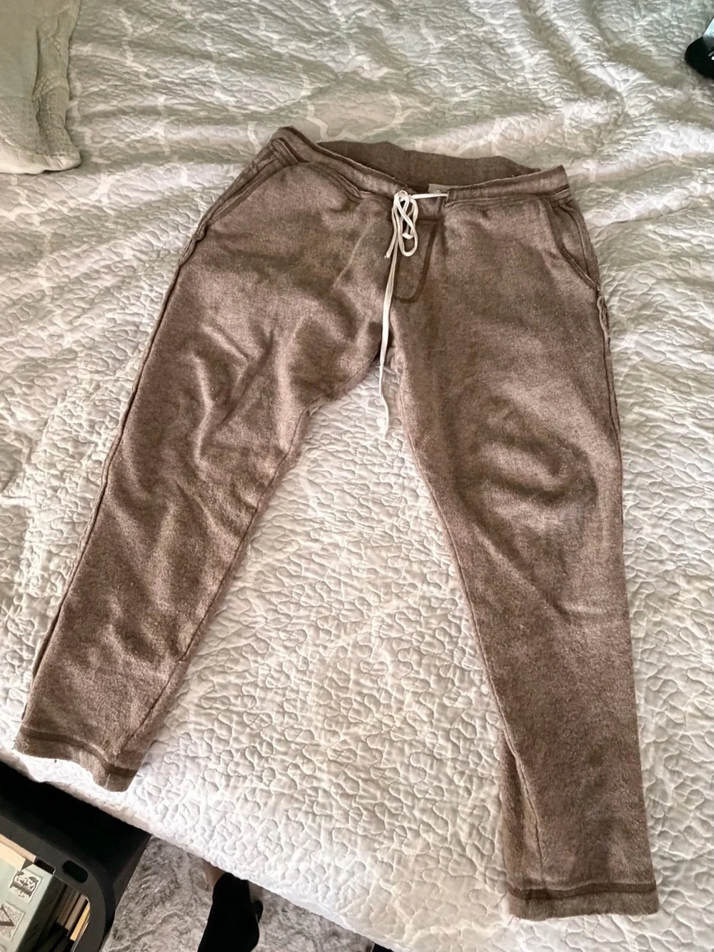 Greg Lauren Brown Drawstring Jogger Pants